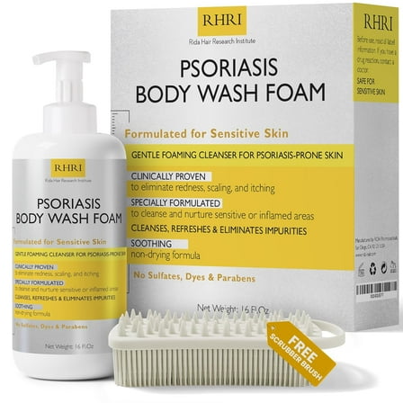 Body Wash | Psoriasis Body Wash Foam | Foaming Cleanser for Sensitive Skin