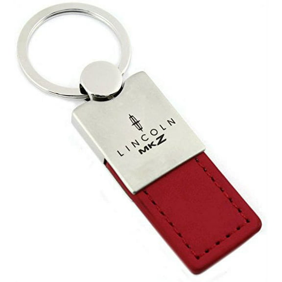 Lincoln MKZ Keychain & Keyring - Duo Premium Red Leather