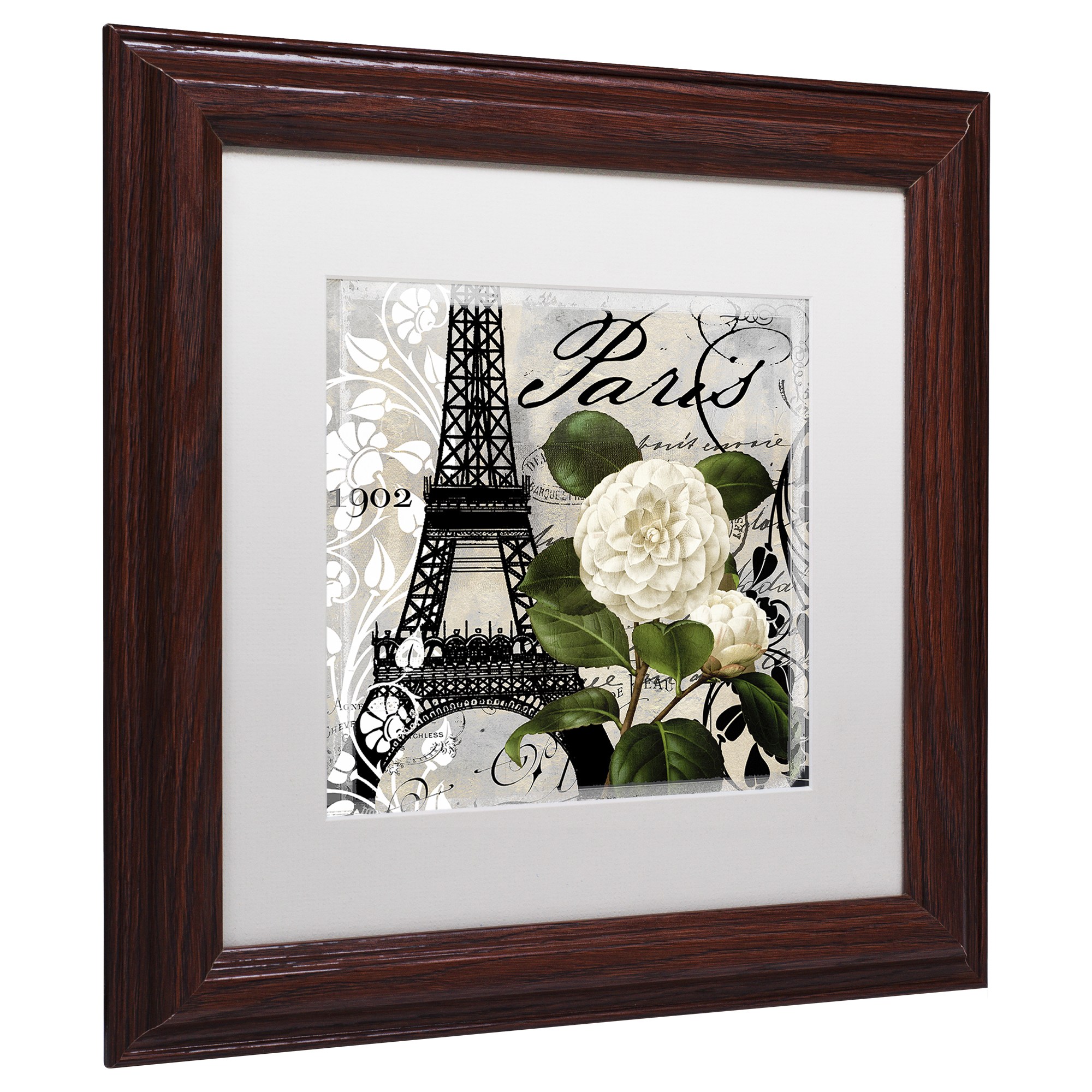Trademark Fine Art "Paris Blanc I" Canvas Art by Color Bakery White Matte, Wood Frame