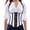White, variant on Corset Medieval Halter Underbust Bustiers Women White M