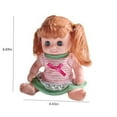 thumbnail image 4 of Big Save,HWRETIE Action & Toy Figures Clearance,Enamelled Mini Simulation Cradle Doll,Car,Rying Basket Tableware Bath Action Figure Set, 4 of 8