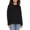 Black, variant on Womens Crewneck Knit Sweater with Side Slits 100% Green XXL