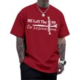 thumbnail image 2 of Ankishi He Left The 99 To Rescue Me Shirt Crew Neck Oversized Men Christian Tee Short Sleeve Casual Tops for Date, 2 of 8