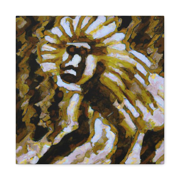 Baboon in Blue Hues - Canvas