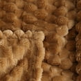 thumbnail image 5 of Better Homes & Gardens Textured Velvet Plush Oversized Throw Blanket in Dark Caramel, 5 of 9