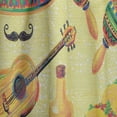 thumbnail image 4 of Designart 'Mexican Music Pattern Illustration' Tropical Curtain Panel, 4 of 5