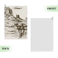 thumbnail image 2 of Lsque Western Desert Cowboys 1 Premium Golf Towel - Ultra Absorbent and Quick Drying Microfiber Towel with Carabiner - Gift for Men -24" X 16", 2 of 8