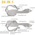 thumbnail image 5 of Herramienta de llave multifunción Herramienta de llave para exteriores Abridor de botellas de acero inoxidable 24 en 1 Mini llave portátil utilizada para cortador de hilo, abrelatas, etc., 5 of 5