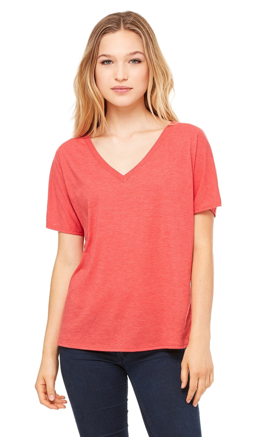 Canvas Ladies Slouchy V-Neck T-Shirt 