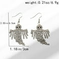 thumbnail image 3 of Spooky Ghost Dangle Earrings for Women Crystal CZ Tassel Drop Halloween Earrings Hook Statement Cute Halloween Accessories Jewelry for Costume Party Outfit, 3 of 10