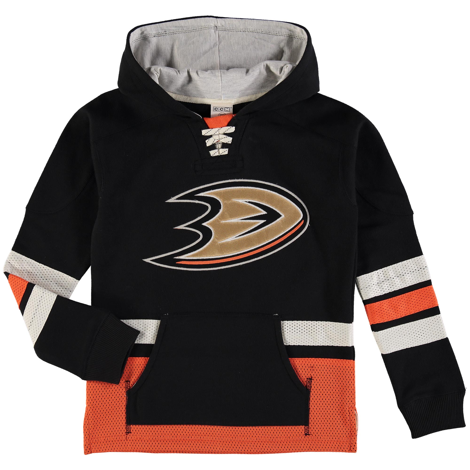 Anaheim Ducks Reebok Youth Retro Skate Hoodie Black by Outerstuff