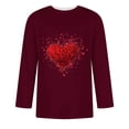 thumbnail image 4 of cfhntfmh Valentine's Day Shirts for Men Hearted Printed 3/4 Sleeve Tops Big and Talls Crewneck Casual T Shirts, 4 of 4