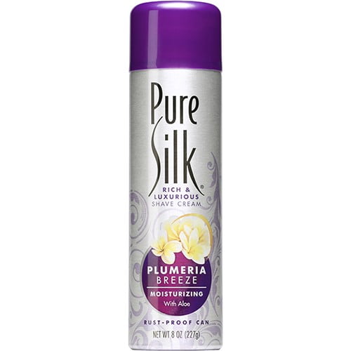 Pure Silk Rich & Luxurious Shaving Cream, Plumeria Breeze, 3 Oz