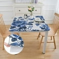 thumbnail image 2 of BANET Spring Tablecloth Square , Blue Watercolor Flower Table Cloth, Floral Tablecloths Polyester Fabric Farmhouse Decorative for Spring Home Kitchen Dining Party 46*46, 2 of 8