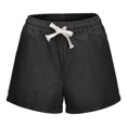 thumbnail image 1 of Gibobby pantalones cargo mujer Pantalones para correr Pierna Tamaño Pantalones cortos Sólido Más Vendaje Mujeres Deportes Pantalones de bolsillo ancho (Negro, XXL), 1 of 5