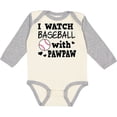 thumbnail image 3 of Inktastic I Watch Baseball with My Pawpaw Boys Long Sleeve Baby Bodysuit, 3 of 5
