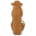 thumbnail image 3 of BLISSFUL STEP Women's Open Toe Platform Ankle Strap Chunky Heel Sandals, 3 of 6