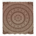 thumbnail image 2 of Ambesonne Mandala Shower Curtain, Abstract Floral Folk Design, 69"Wx70"L, Pale Rosewood, 2 of 4