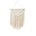 thumbnail image 5 of Dtchengua Woven Wall Hanging Boho Geometric Woven Tapestry Beige & Grey Cotton Handmade Bohemian Art Decor with Tassel Craft Ornament for Bedroom Living Room Apartment Nursery, 5 of 7
