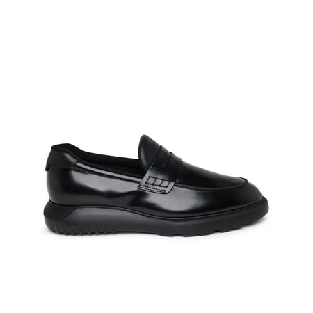 

Hogan Man H600 Black Leather Loafers