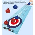 thumbnail image 3 of Tabletop Curling Game, Safe Plastic Plush Portable Tabletop Curling Game Toy Build Hand Eye Coordination  for Travel, 3 of 7
