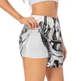 thumbnail image 3 of Lsque Vintage Cactus Pickup Printed Women's Running Shorts with Liner Pockets,Elastic Quick Dry Workout Athletic Gym Yoga Shorts,Womens High Waist Shorts-Small, 3 of 9