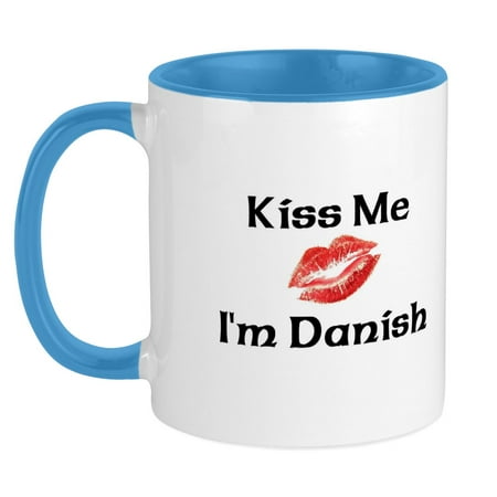 

CafePress - Kiss Me I m Danish Mug - Ceramic Coffee Tea Novelty Mug Cup 11 oz