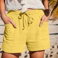 thumbnail image 1 of JMKQLZ Women Summer Drawstring Elastic Waist Casual Shorts Pocket Pants, 1 of 7