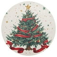 thumbnail image 3 of Ryvnso Christmas Tree Stars Round Plate Mats Dining Table Placemat Set of 4 for Holiday Decoration, 3 of 7
