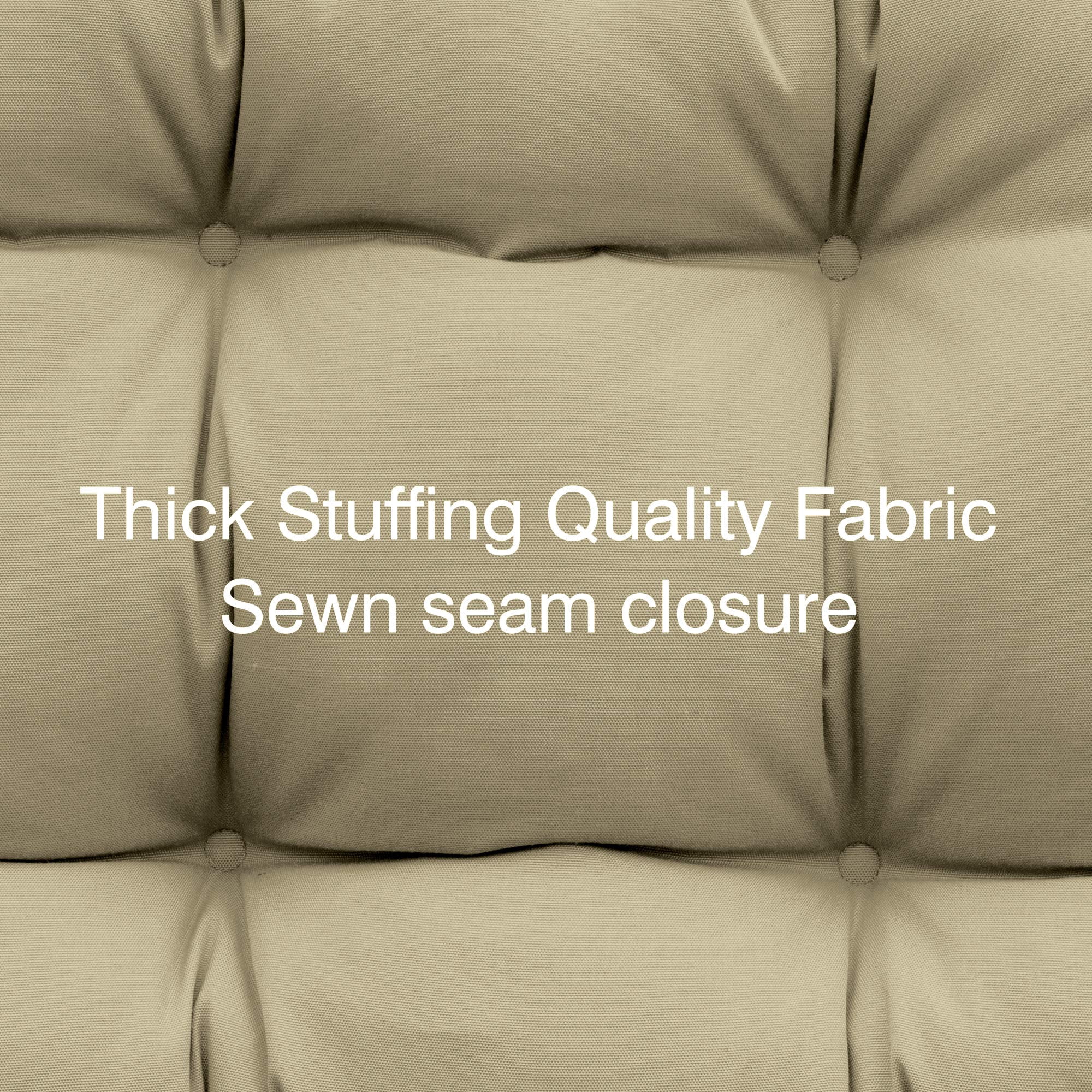 Outdoor Chair Cushion Waterproof Patio Furniture Seat Pad with Ties Fade Resistant Replacement for Rocking Chairs Dark Grey
