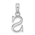 thumbnail image 4 of FJC Finejewelers 925 Sterling Silver Rhodium Plated Polished Block Initial -S- Charm, 4 of 6