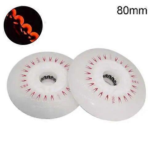 2Pcs 80/76/72mm In-line Speed Skate Skating LED Light Flashing Roller wheels for Inline Skates for Adults SEBA Roller Wheels