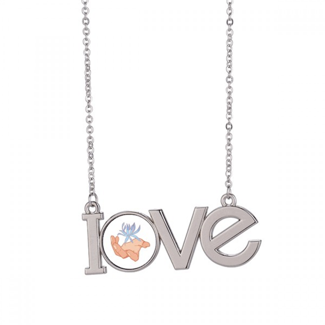 Control de la flor de primavera Collar de amor colgante joyería de encanto