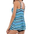 thumbnail image 4 of Charmo Womens Retro Tankini Sets Flowy Two Piece Bath Suits Tummy Control Swimwear with Bottoms, 4 of 5