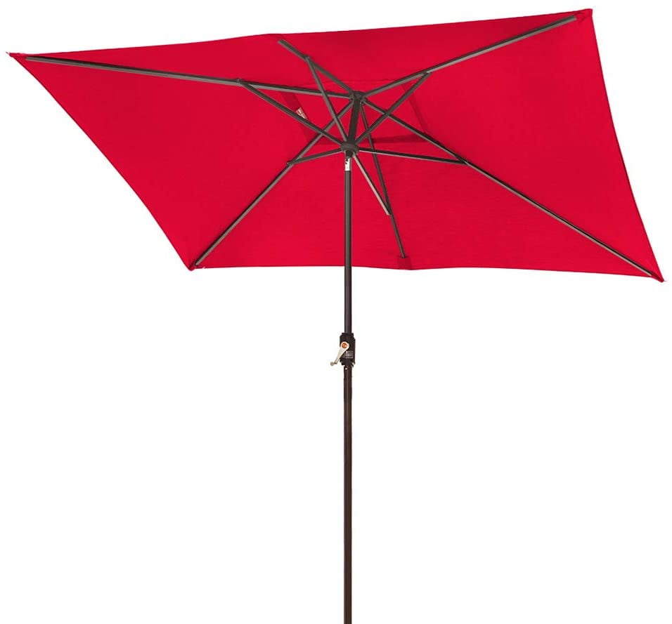 EliteShade Sunbrella 10x6.5 Ft Rectangular Market Umbrella Patio