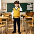 thumbnail image 5 of Coerni School Uniform Sweater Vest for Boys Spring & Fall Trendy Layering Knitted Sleeveless Tops Kids Back to School Daily Wear, 5 of 5