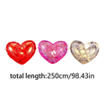thumbnail image 2 of Creatine Valentines Day Lights 10FT 30LEDS Heart Lights Battery Operated Red White Heart String Lights With Timer Heart Hairy Lights Valentines For Home Indoor, 2 of 4