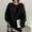 Black, variant on Women's Oversized Sweatshirt Crew Neck Long Sleeve Soft Cotton Baggy Pullover Solid Color Tunic Tops