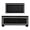 Black, variant on White Finish 2 - Drawer Nightstand / Bedroom Nightstand with Faux Alligator and Chrome Pulls