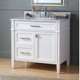 thumbnail image 2 of 36" Tennant Brand Durand Minimalistic Modern White Bathroom Sink Vanity ZK-1808-V36W-BS, 2 of 7