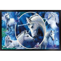 Lisa Parker - Majestic Unicorns Wall Poster, 22.375" x 34", Framed