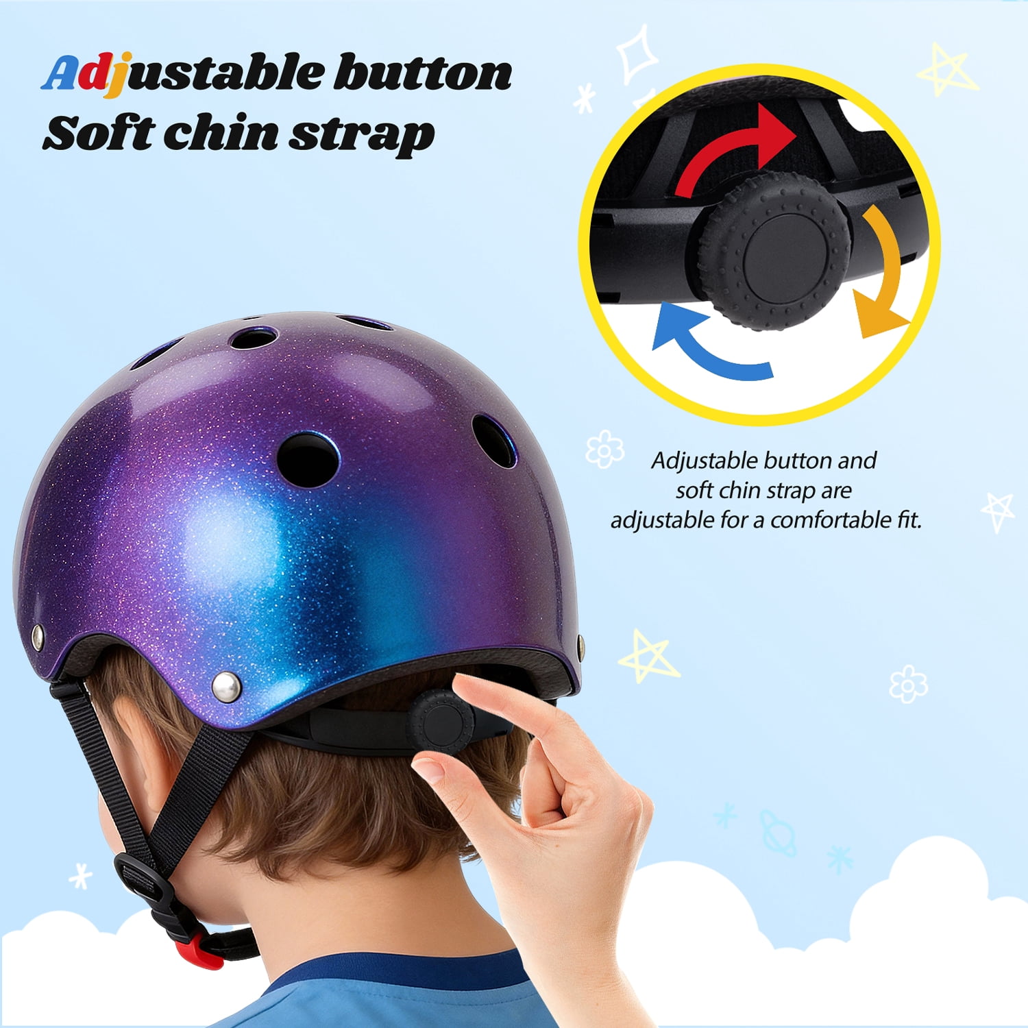 BOSONER Kids/Youth Bike Helmet, Lightweight Multi-Sport Adjustable Helmets for Bicycle Skateboard Scooter Skate Cycling