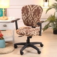 thumbnail image 3 of Cateissary Cubierta suave y cómoda de la silla de la oficina del estiramiento de la experiencia del asiento de la cubierta de la silla del Decoración del hogar rosa, 3 of 6