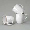 thumbnail image 5 of Famiware Eden 4-Piece 14oz Coffee Mugs Set, White Dots, 5 of 5