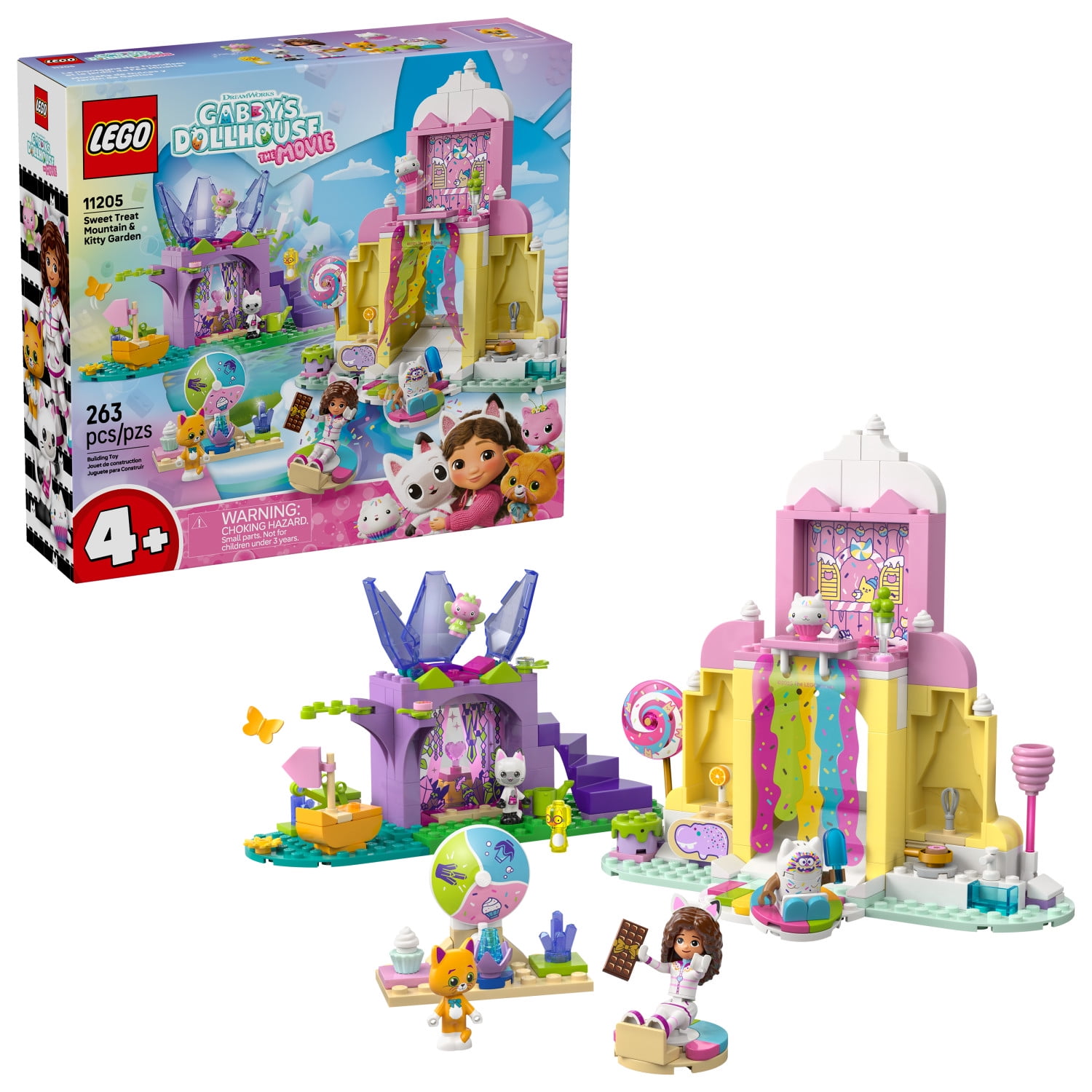 LEGO Gabby’s Dollhouse Sweet Treat Mountain & Kitty Garden Building Blocks - Pretend Play & Learning Toy for Girls & Boys, Ages 4+ - W/Gabby & Pandy Paws Figures - Gift Idea for Birthdays - 11205