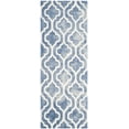 thumbnail image 3 of Safavieh Dip Dye Jolyon Geometric Wool Runner Rug, Blue/Ivory, 2'3" x 6', 3 of 9