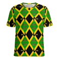 thumbnail image 5 of Africa Rasta Pattern T Shirts Basic T-Shirt Short Sleeve Ladies Tee Shirt Summer Graphic Clothing, 5 of 6