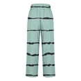 thumbnail image 5 of Timegard Womens Plus Size Pants Striped Straight Leg Elastic Waist Lounge Pants with Pockets Fall Travel, 5 of 5