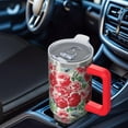 thumbnail image 6 of OBREWU Pioneer Flower Tumbler with Handle and Lid,40oz Pioneer Flower Double Wall Vacuum Insulated Tumbler,Pioneer Flower Cups Gift for Women and Men, 6 of 7