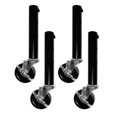 thumbnail image 1 of Extension de Pied de Table pour Roulettes - Lot de 4 Rehausseurs avec Roues pour Pieds Droits et Courbés 27cm, 1 of 4